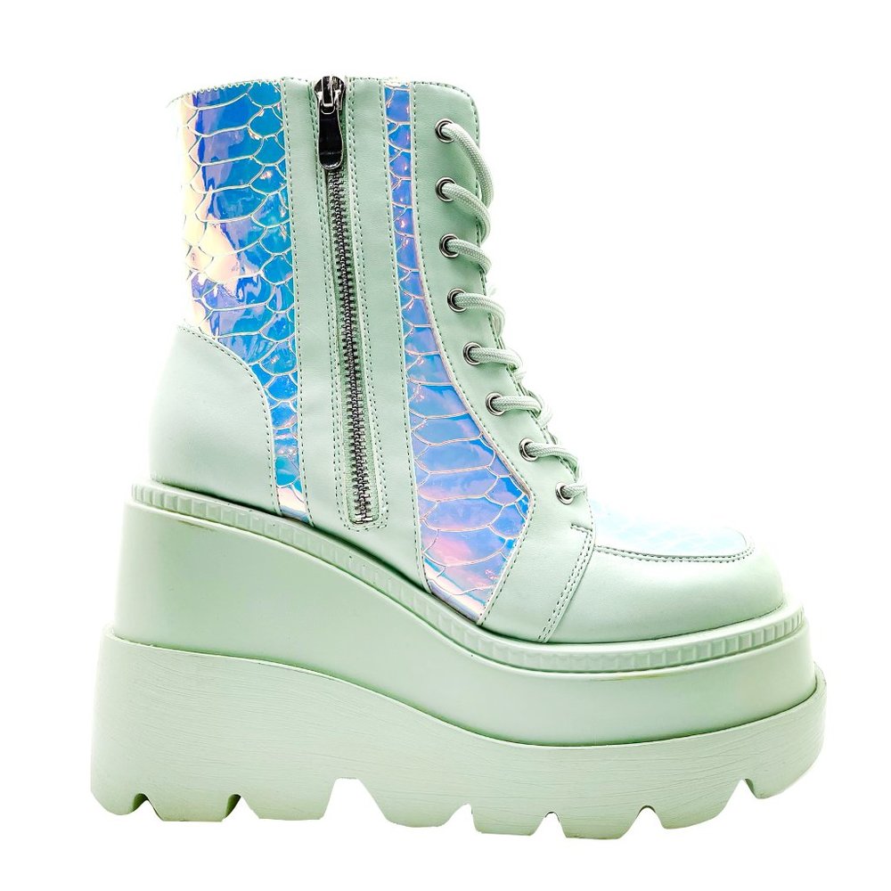 Cape Robbin X LASR Exclusive RADIO Prismatic Sage Platform Boots